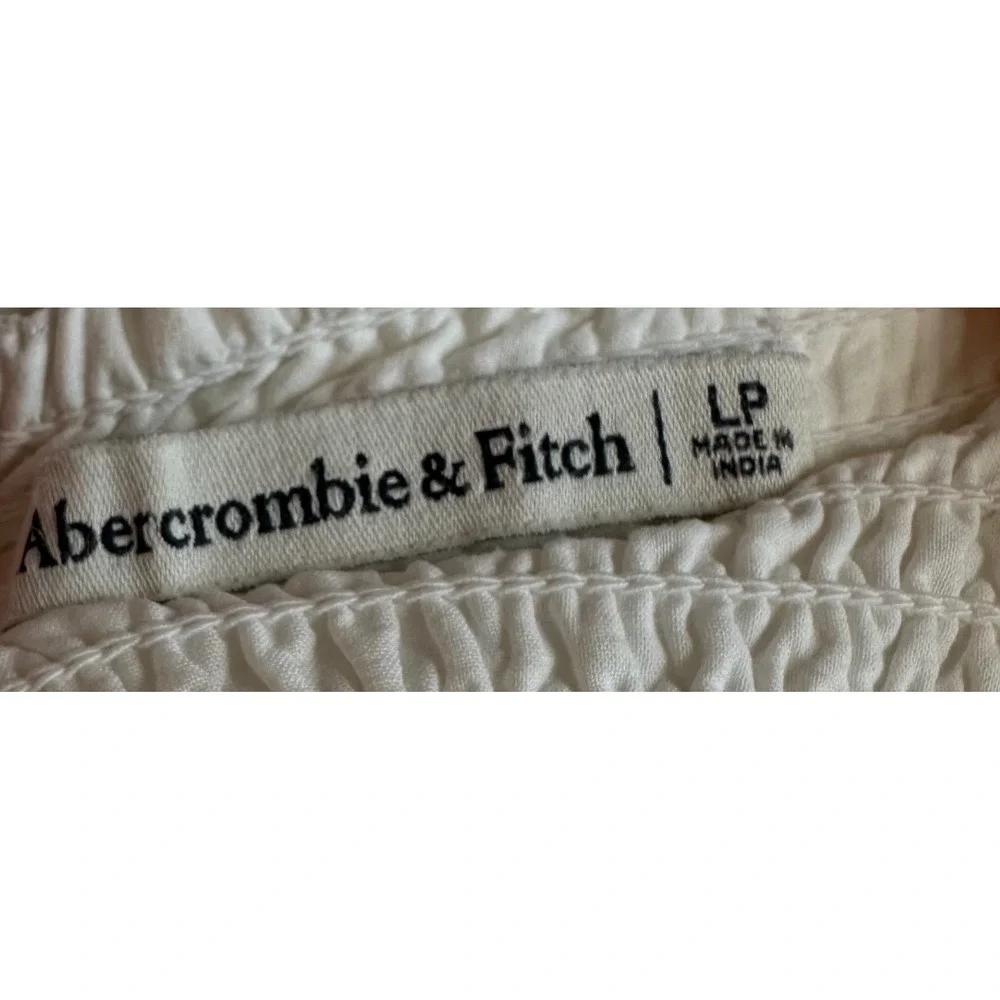 Abercrombie & Fitch Womens Bubble Top Maxi Dress White LP Cutout Bridal Coquette